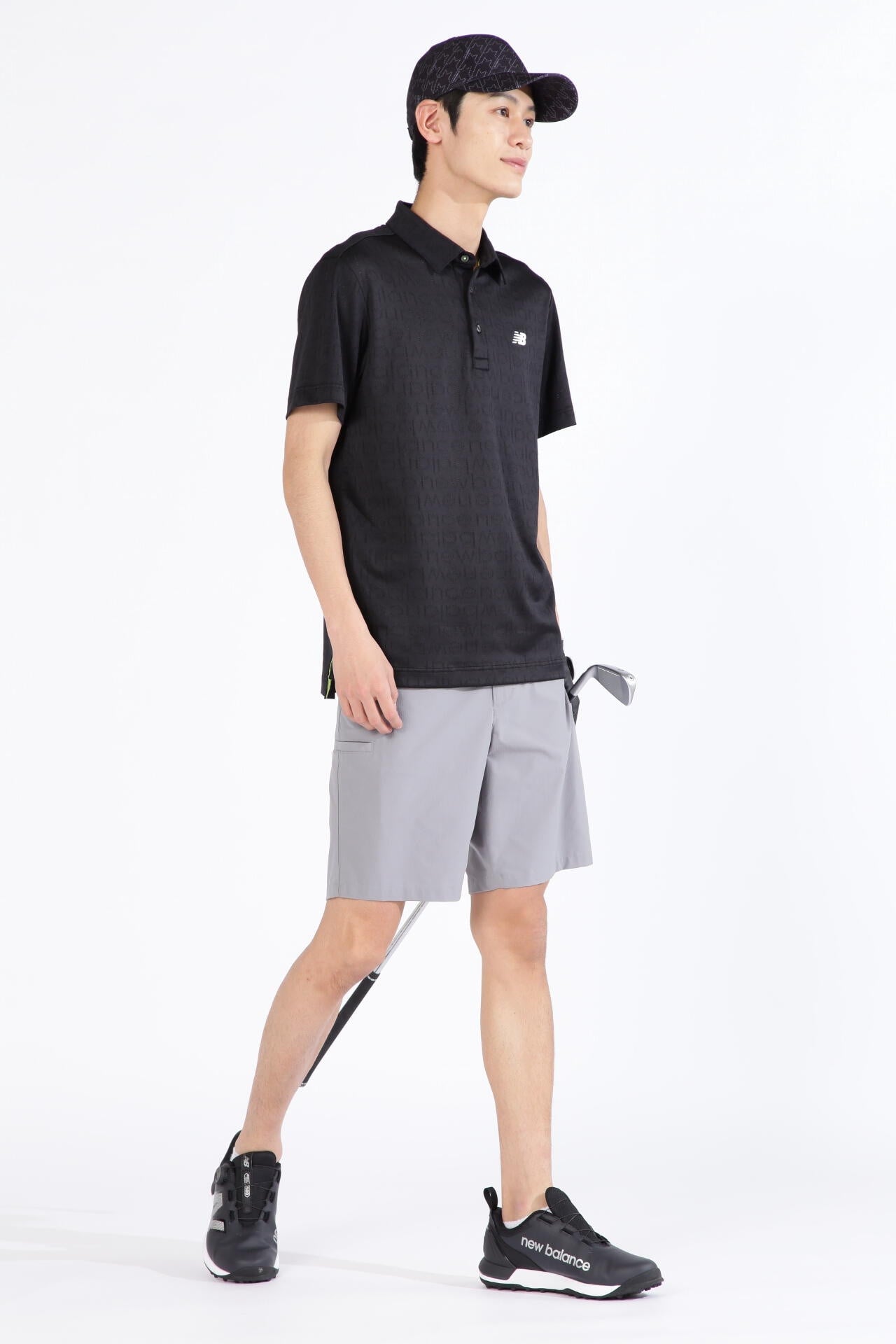 ピクセルロゴ柄 半袖 カラーシャツ (MENS SPORT)