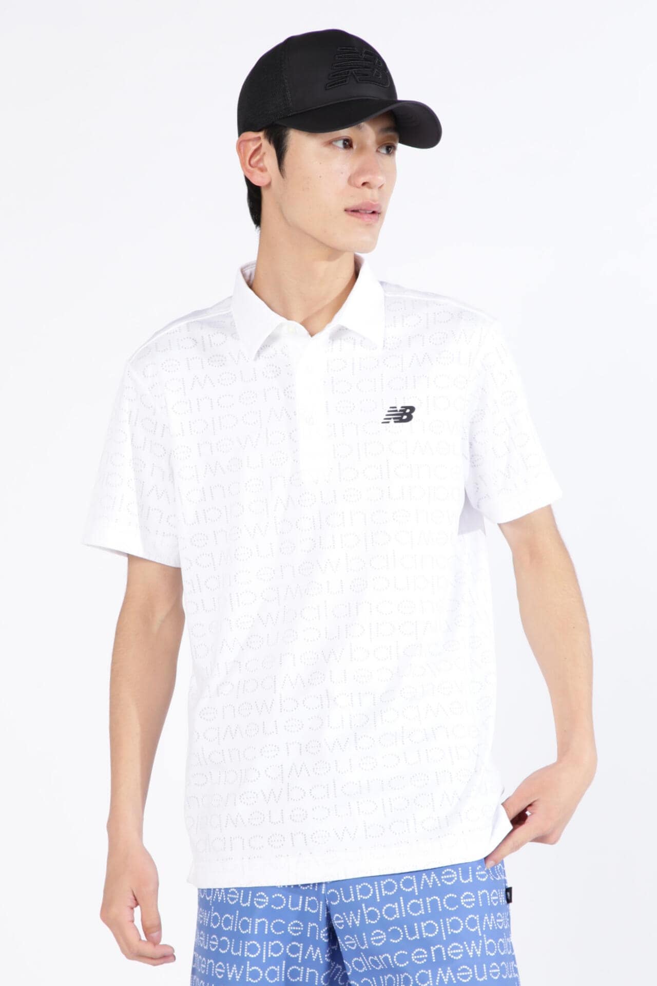 ピクセルロゴ柄 半袖 カラーシャツ (MENS SPORT)