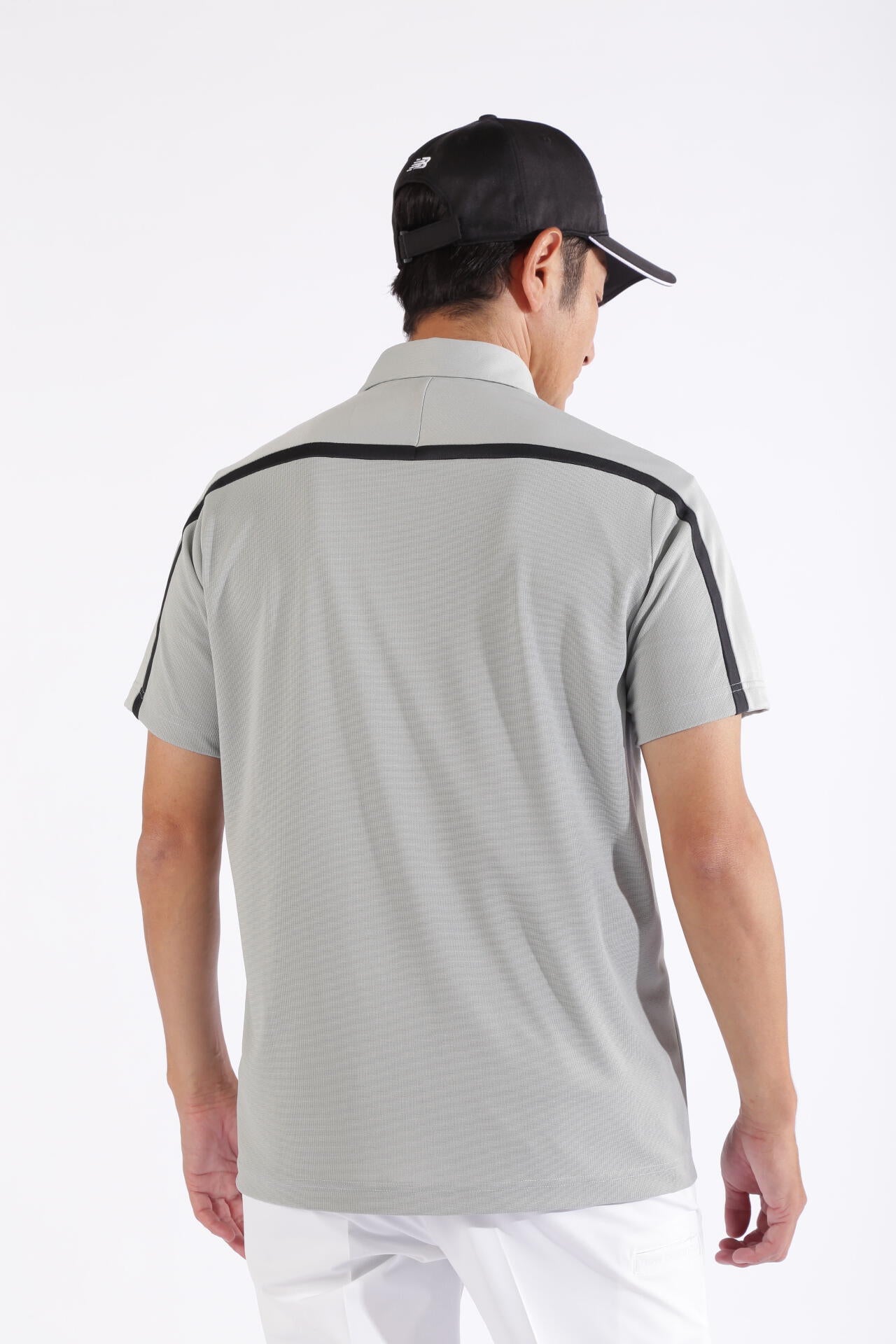 ワッフル×チェック 半袖 カラーシャツ (MENS WORLD)