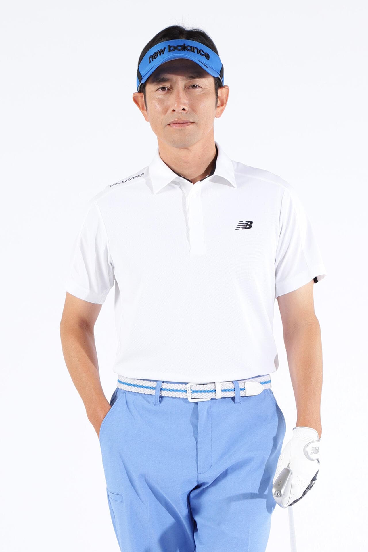 ワッフル×チェック 半袖 カラーシャツ (MENS WORLD)
