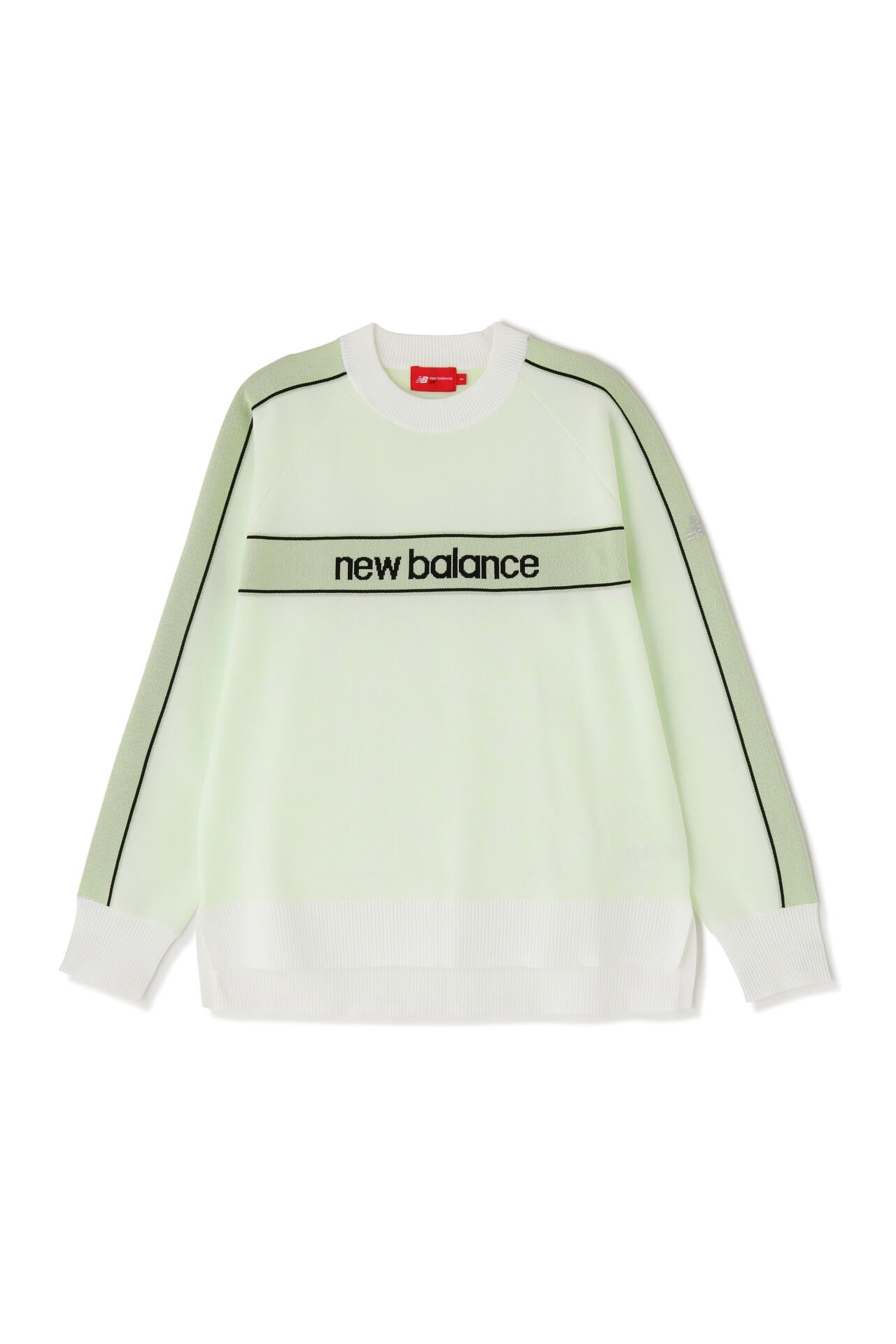 ロゴ×ドット千鳥格子柄 クルーネック ニット プルオーバー (WOMENS SPORT)