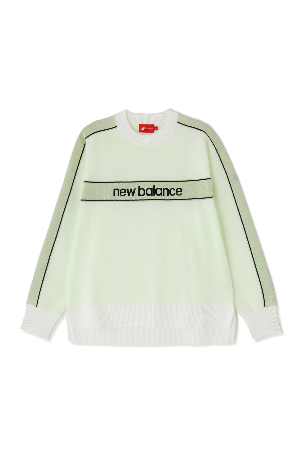 ロゴ×ドット千鳥格子柄 クルーネック ニット プルオーバー (WOMENS SPORT)
