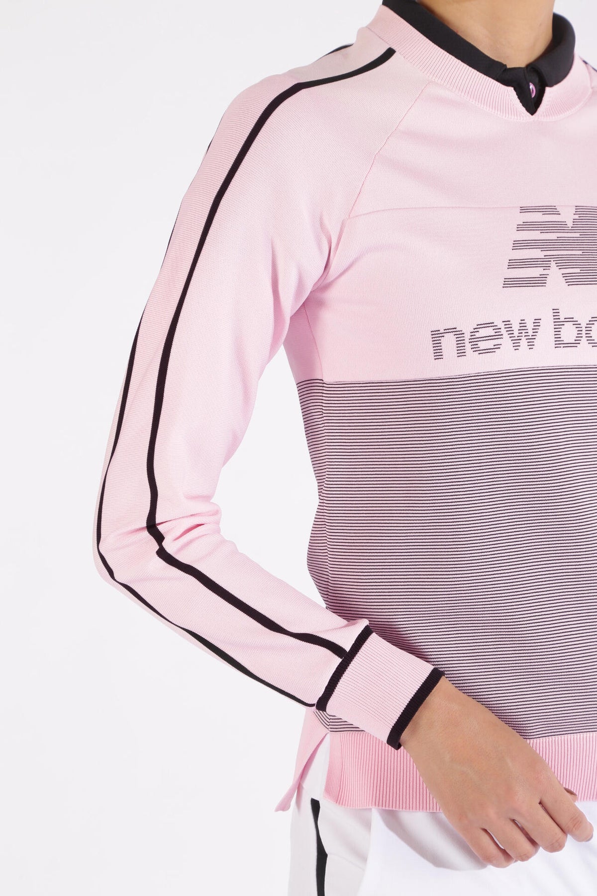 ロゴ×ボーダー クルーネック ニット プルオーバー (WOMENS WORLD)