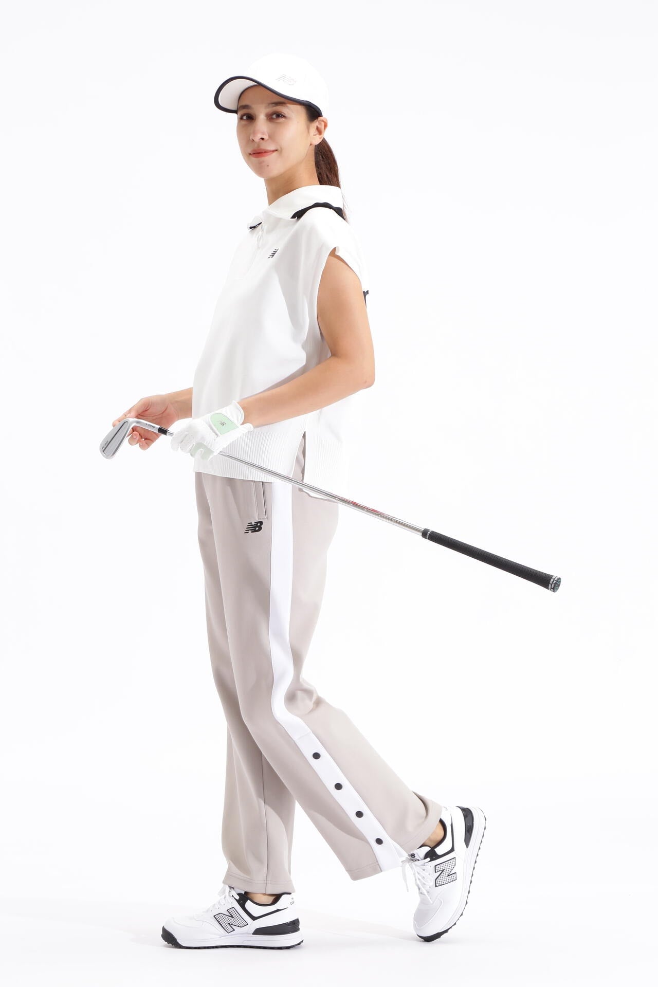 ハーフジップ スリーブレス ニット プルオーバー (WOMENS SPORT)