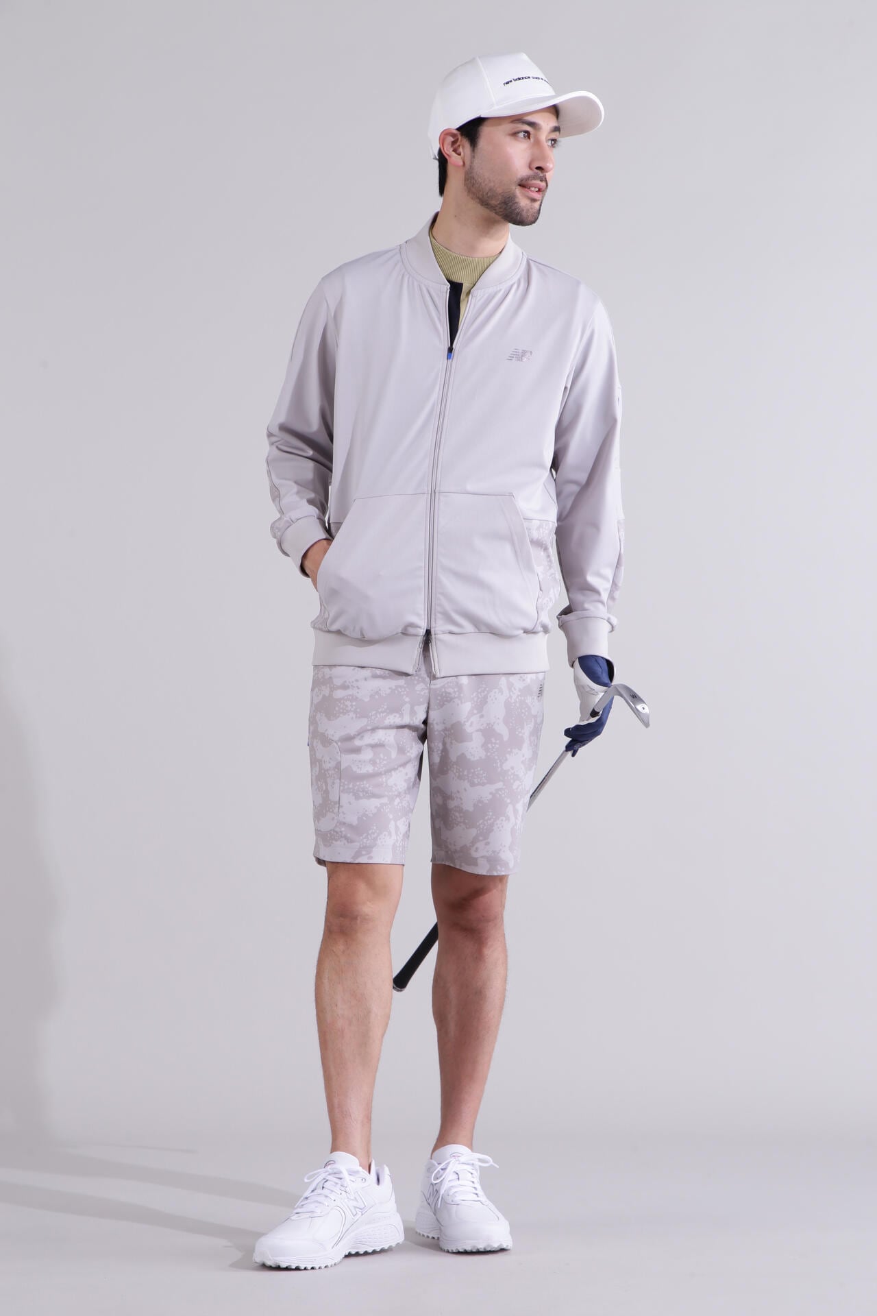 【直営店舗限定】半袖 モックネック ニット プルオーバー (MENS)