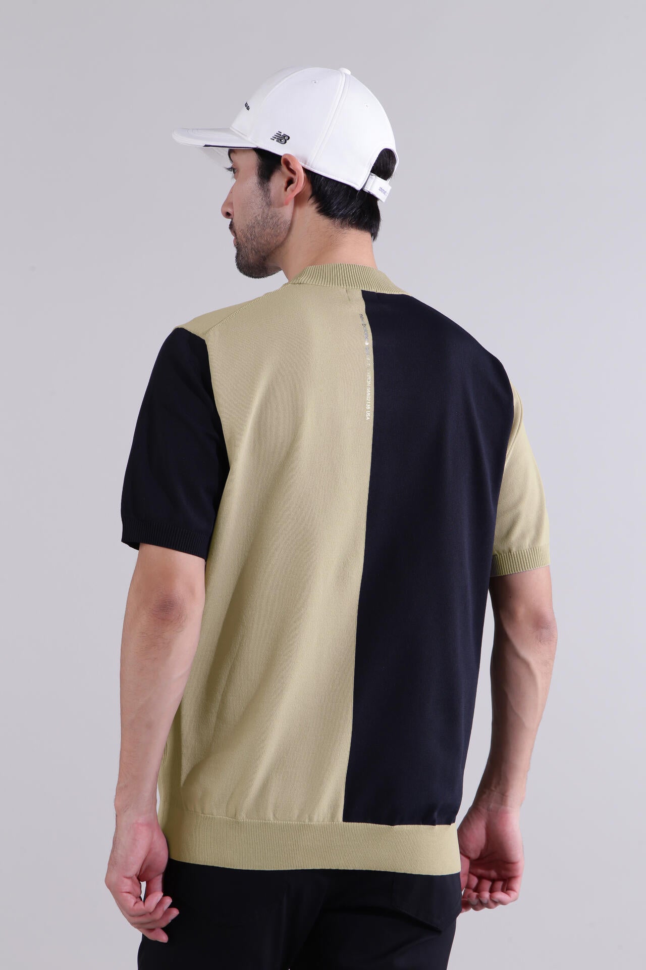 【直営店舗限定】半袖 モックネック ニット プルオーバー (MENS)
