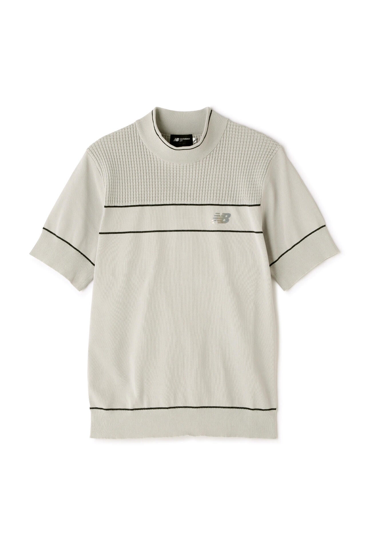 【直営店舗限定】ハーフスリーブ モックネック ニット プルオーバー (WOMENS)