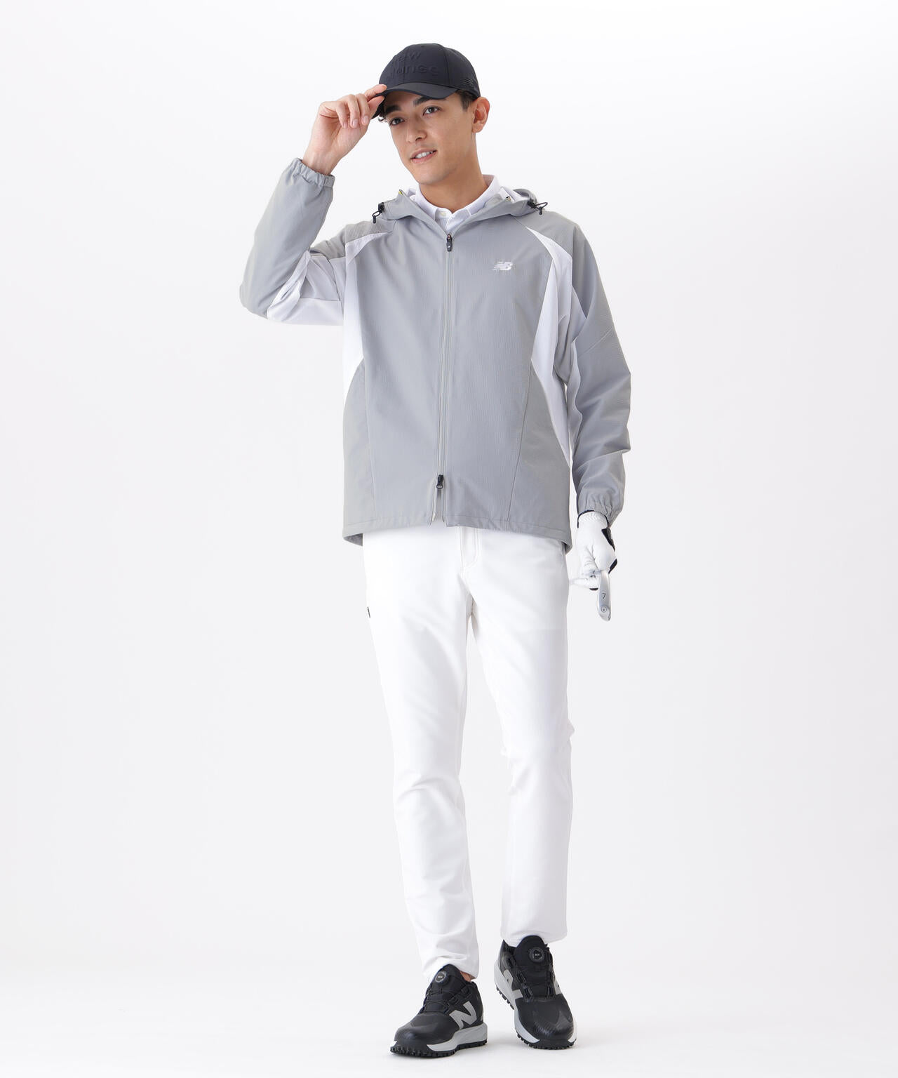 撥水 4WAYストレッチ フルジップ シェルパーカー (MENS)