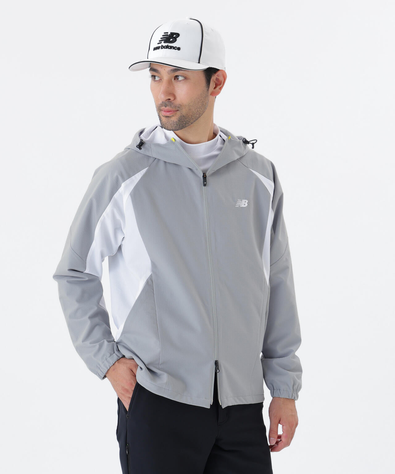 撥水 4WAYストレッチ フルジップ シェルパーカー (MENS)