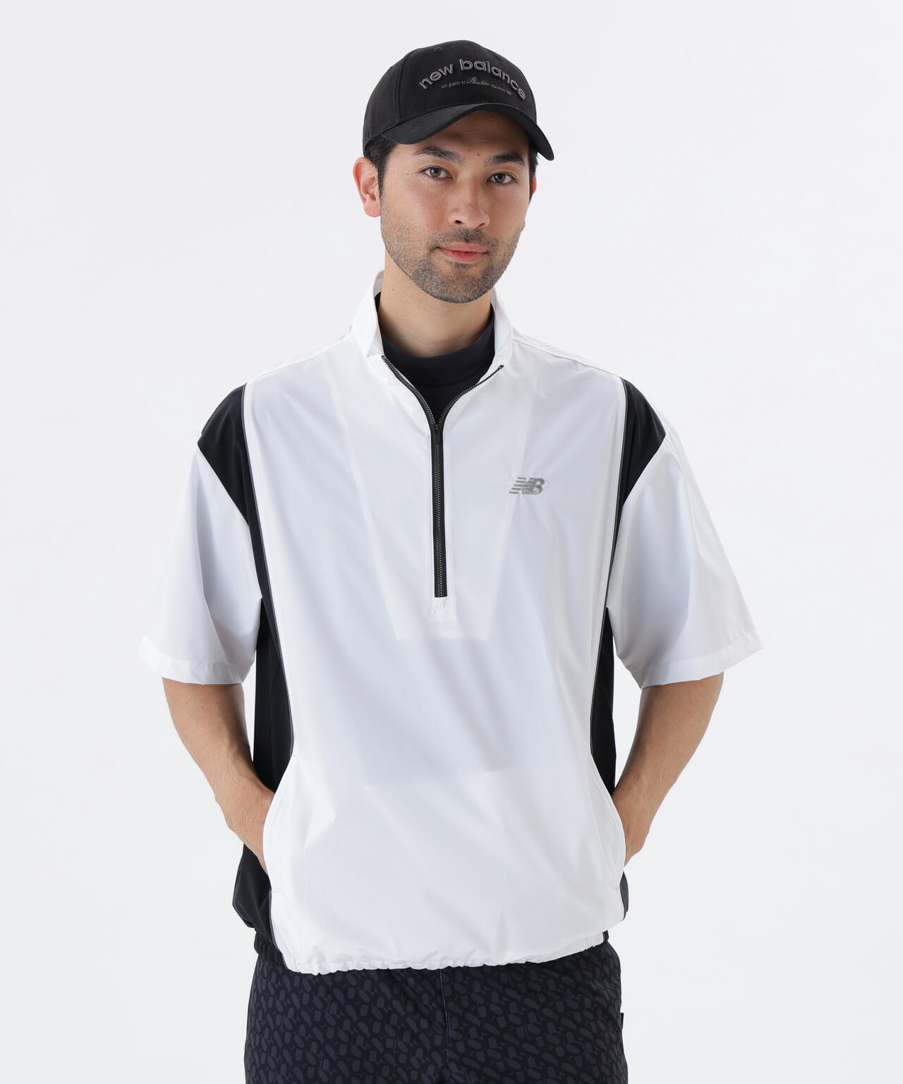 ストレッチ 撥水 ハーフスリーブ スタンドジップ ブルゾン (MENS)