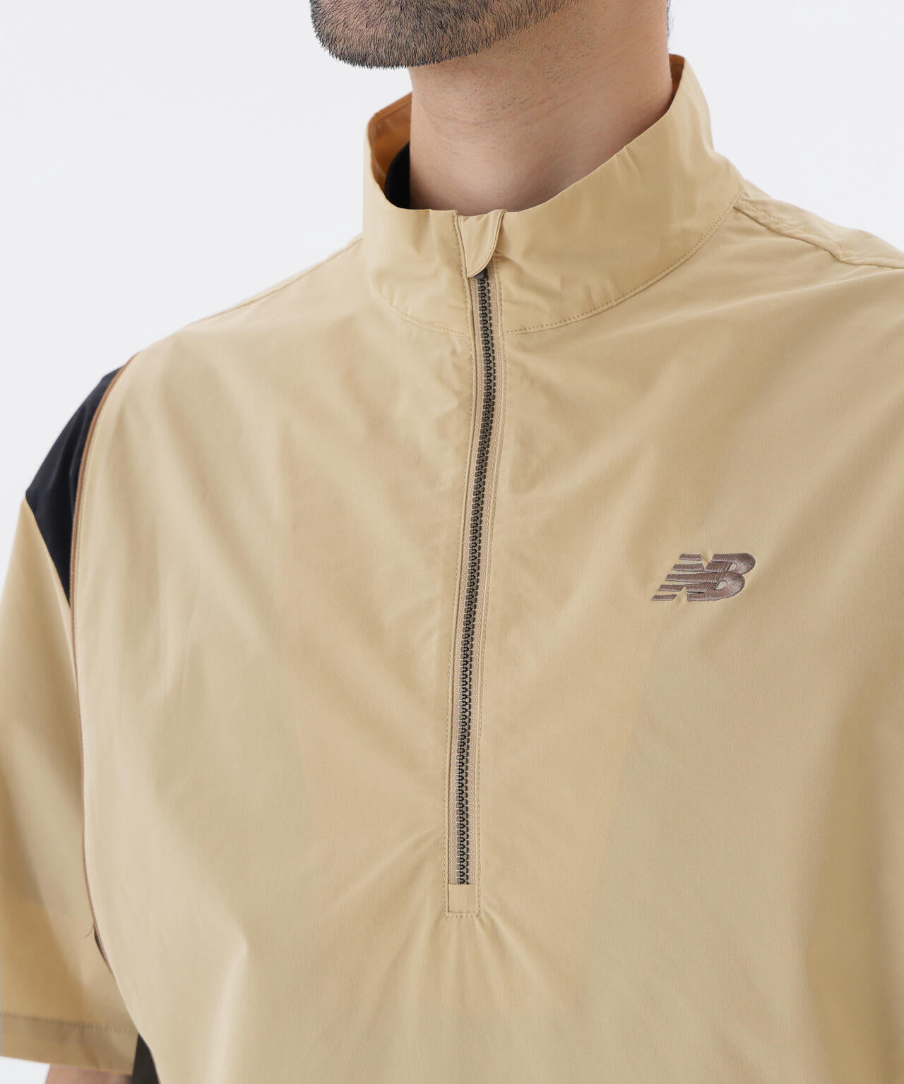 ストレッチ 撥水 ハーフスリーブ スタンドジップ ブルゾン (MENS)