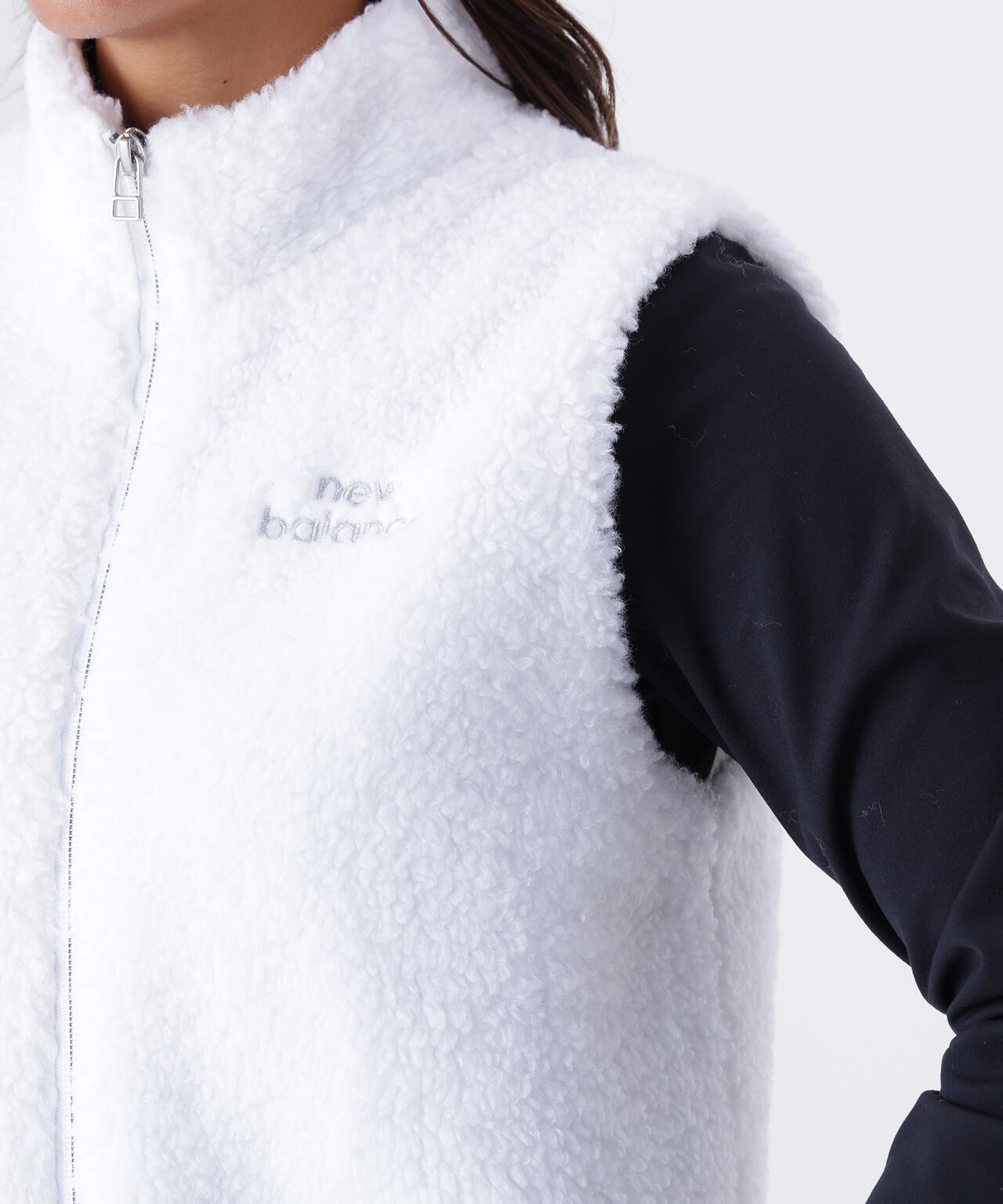 ボア×ロゴキルト フルジップ ワンピース (WOMENS)