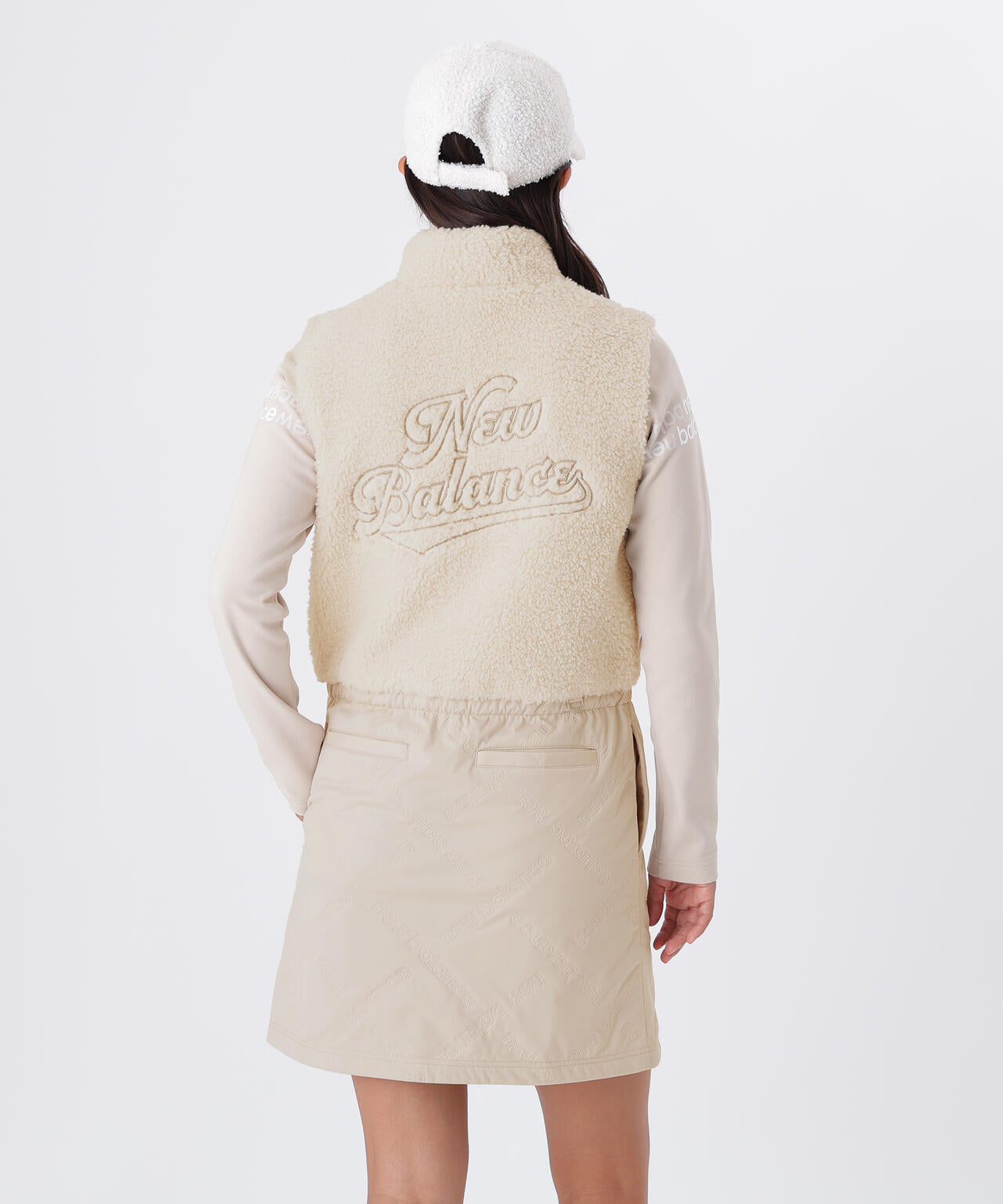 ボア×ロゴキルト フルジップ ワンピース (WOMENS)