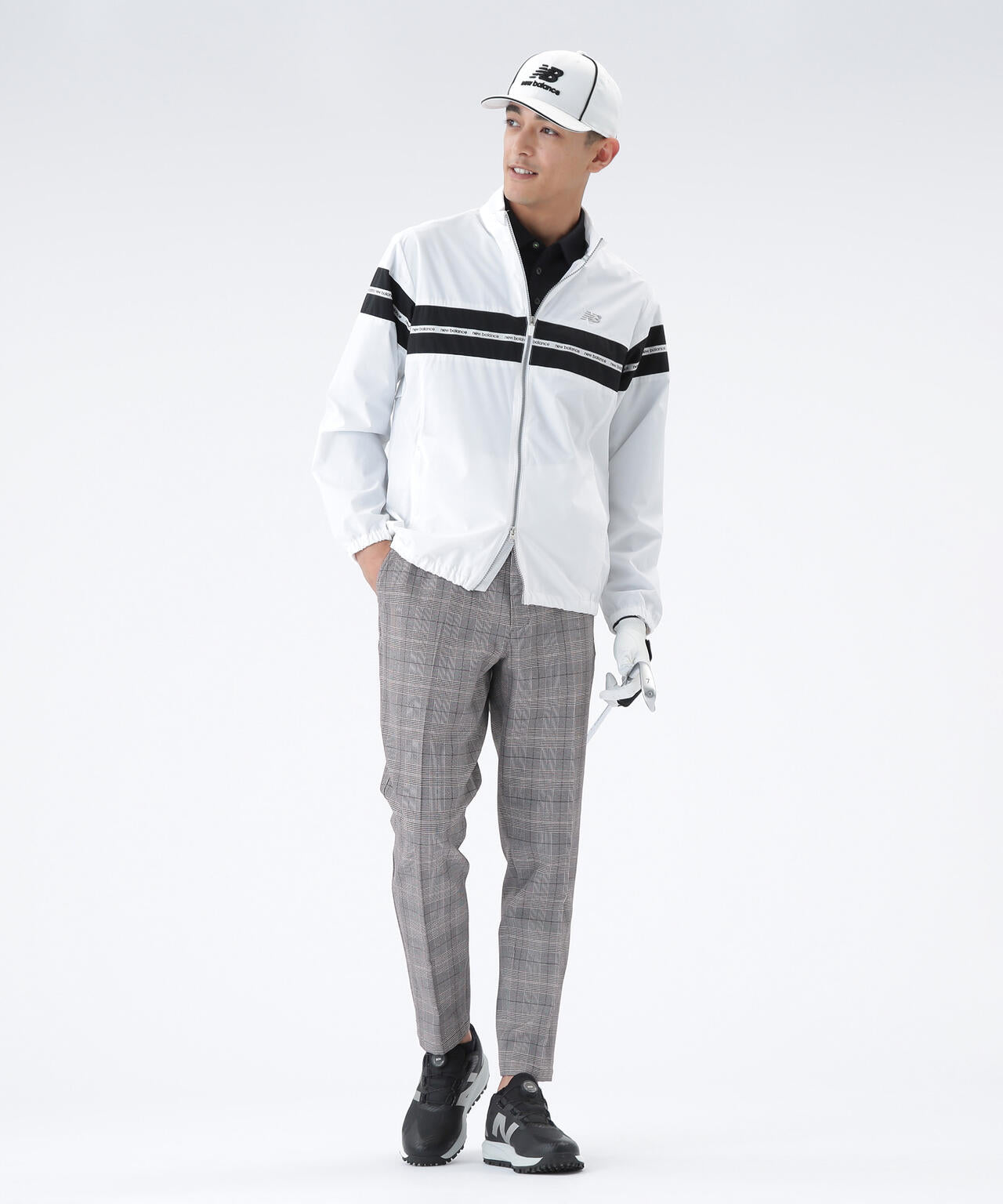 グレンチェック柄 ワイド テーパード ロングパンツ (MENS)