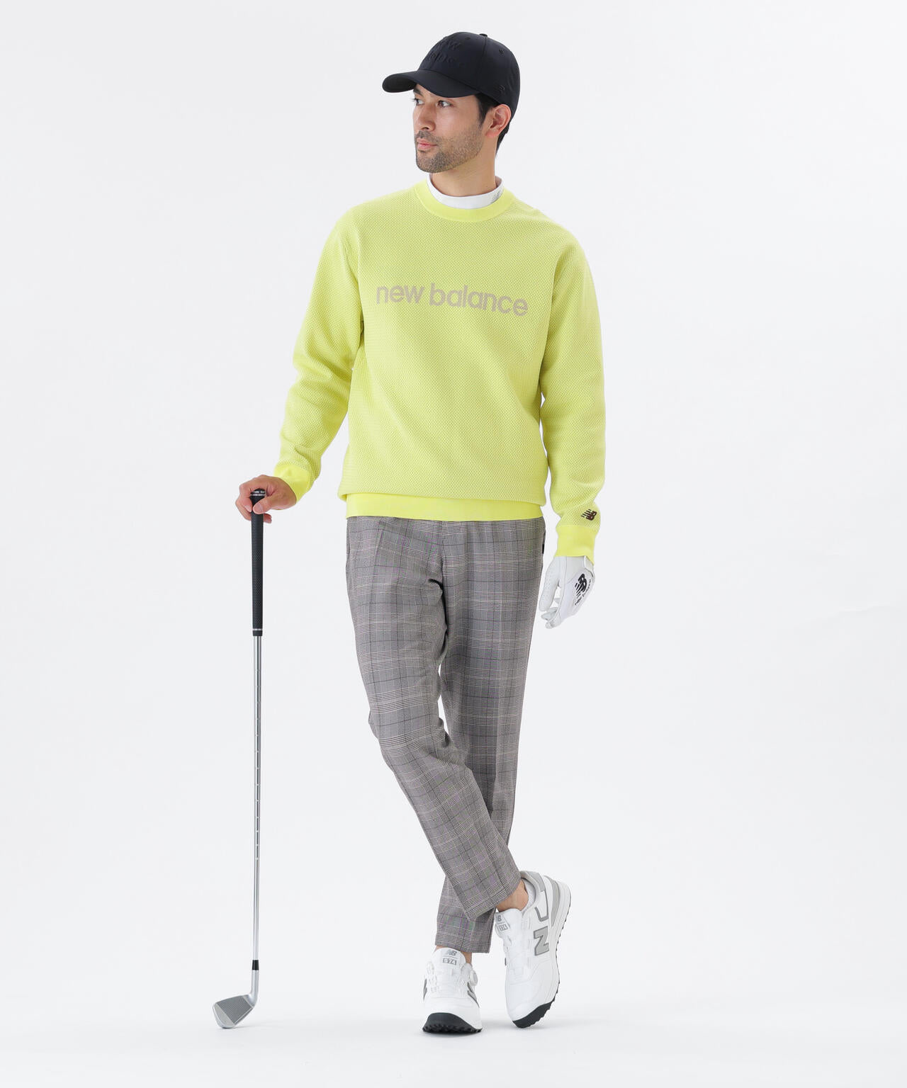 グレンチェック柄 ワイド テーパード ロングパンツ (MENS)