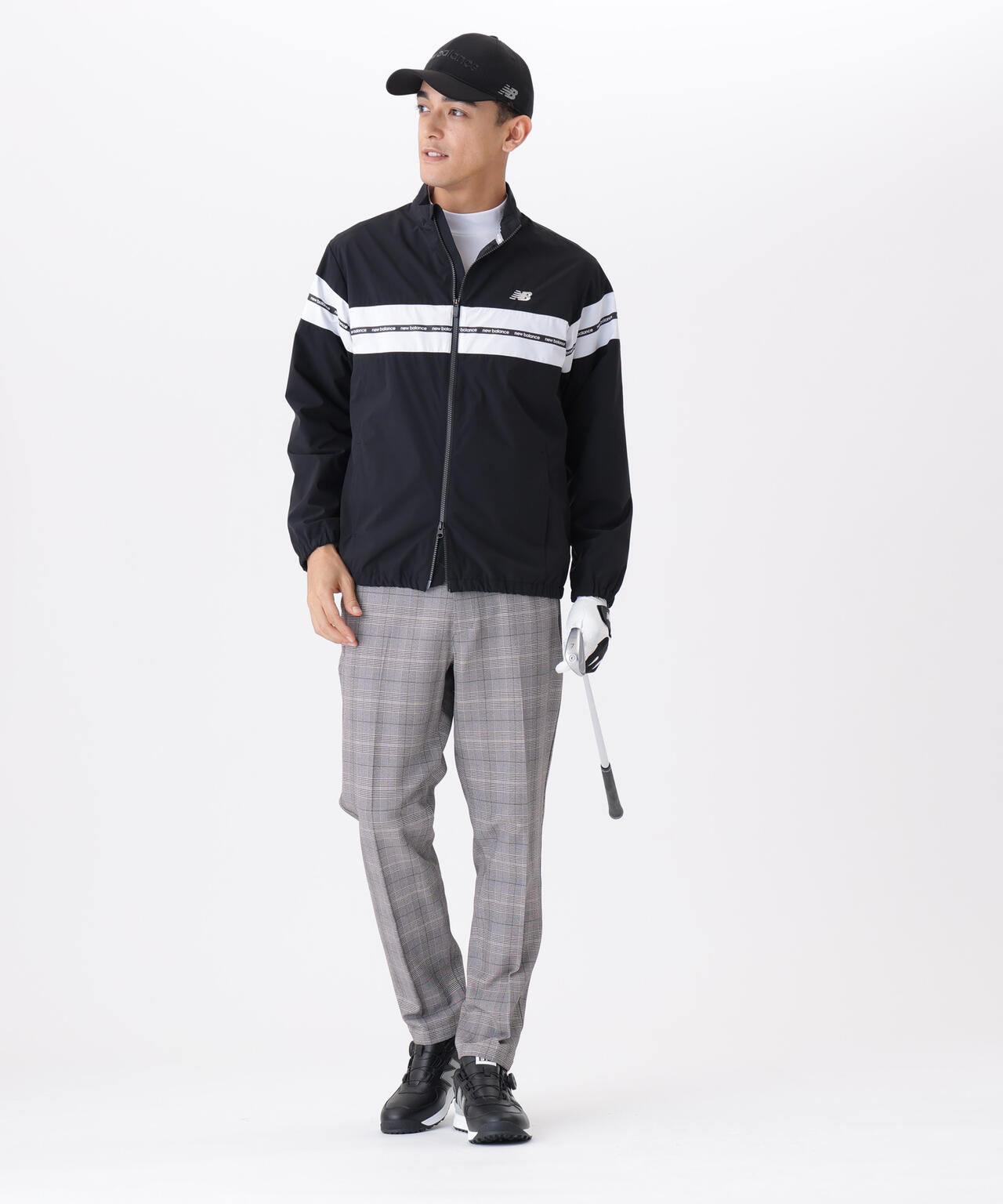 グレンチェック柄 ワイド テーパード ロングパンツ (MENS)