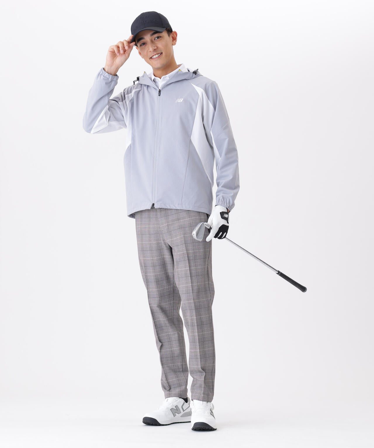 グレンチェック柄 ワイド テーパード ロングパンツ (MENS)