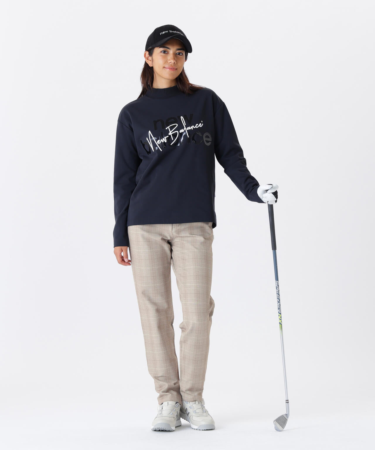 グレンチェック柄 テーパード ロングパンツ (WOMENS)