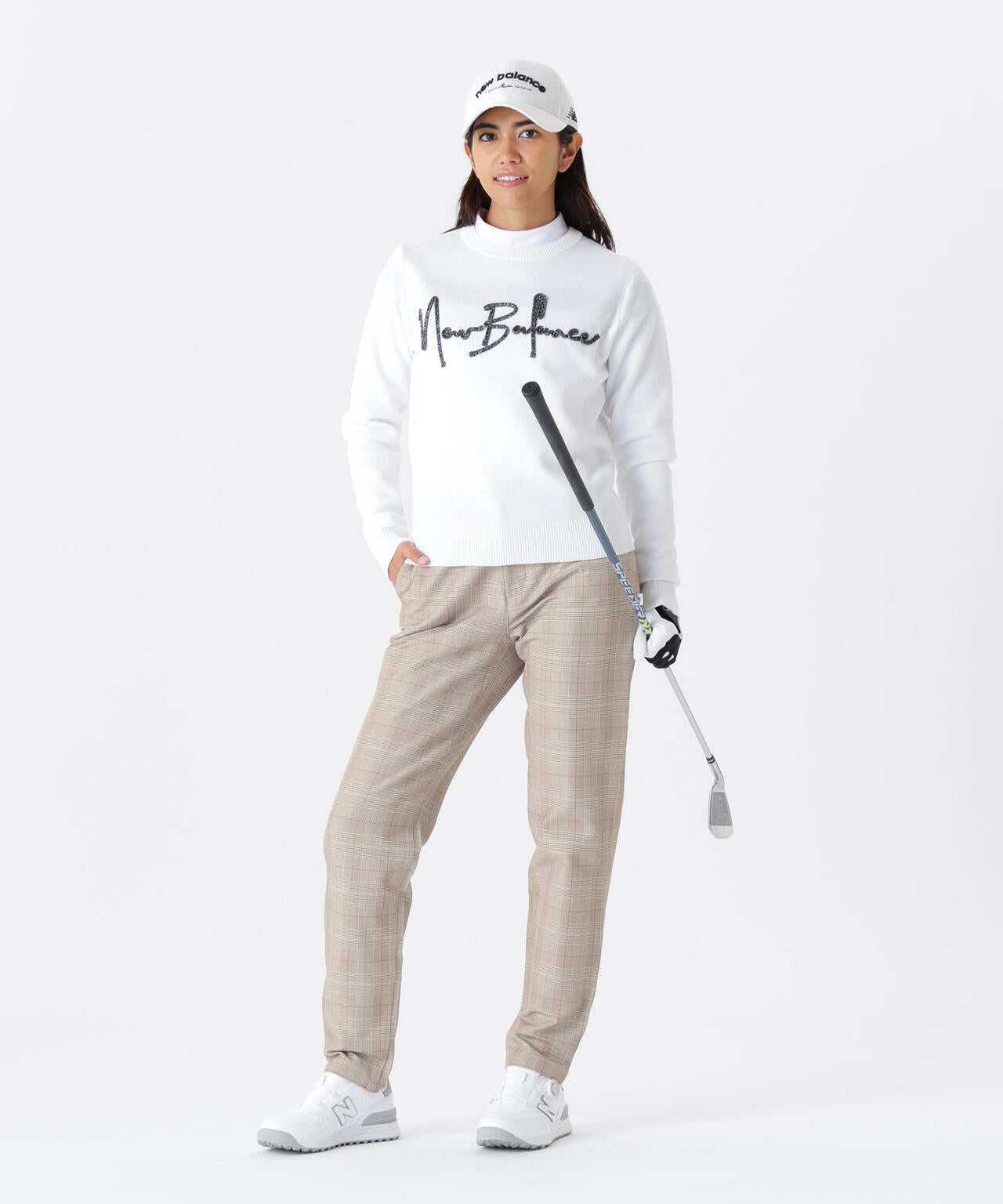 グレンチェック柄 テーパード ロングパンツ (WOMENS)