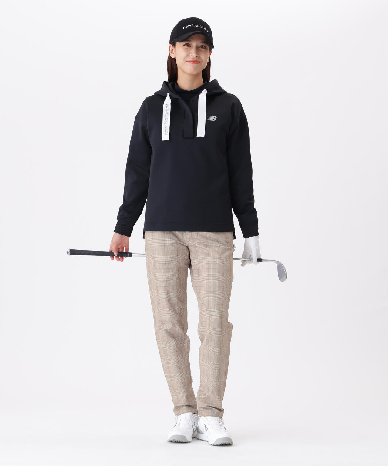 グレンチェック柄 テーパード ロングパンツ (WOMENS)