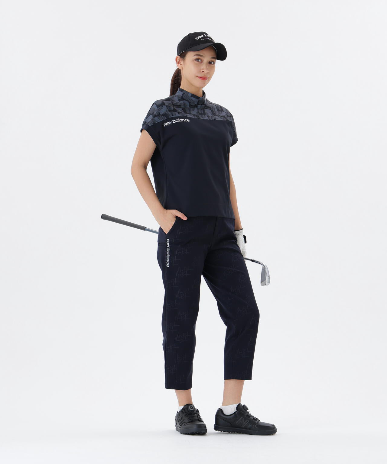 モノグラムロゴ柄 ジャージー テーパード クロップドパンツ (WOMENS)