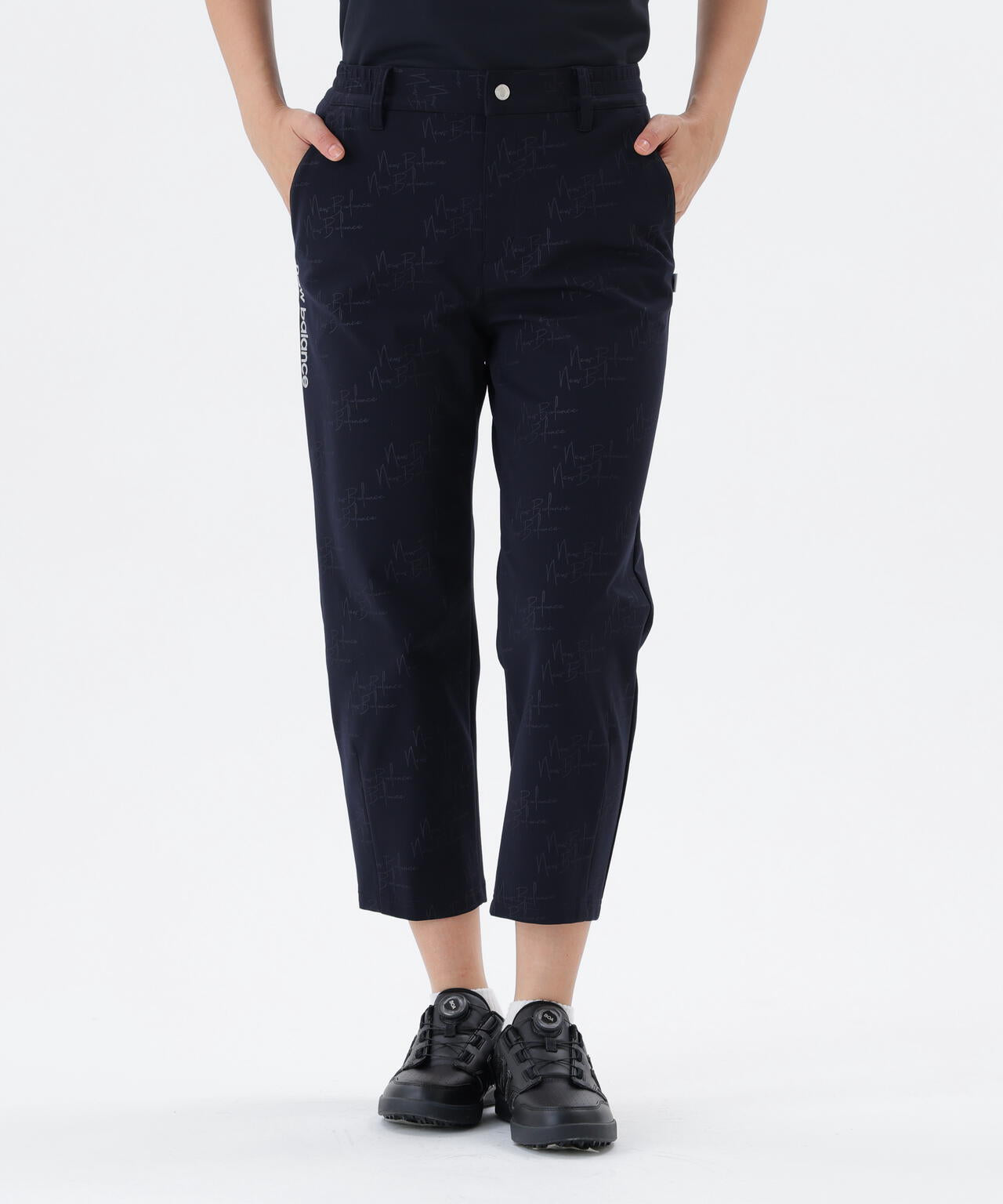 モノグラムロゴ柄 ジャージー テーパード クロップドパンツ (WOMENS)