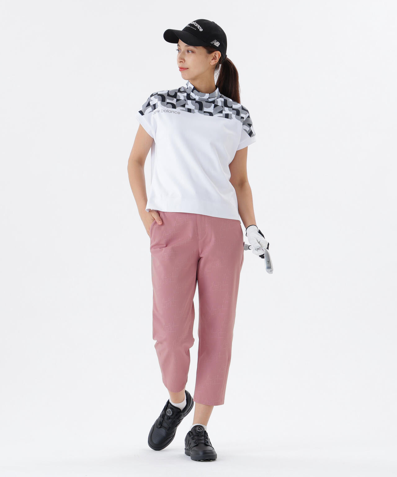 モノグラムロゴ柄 ジャージー テーパード クロップドパンツ (WOMENS)