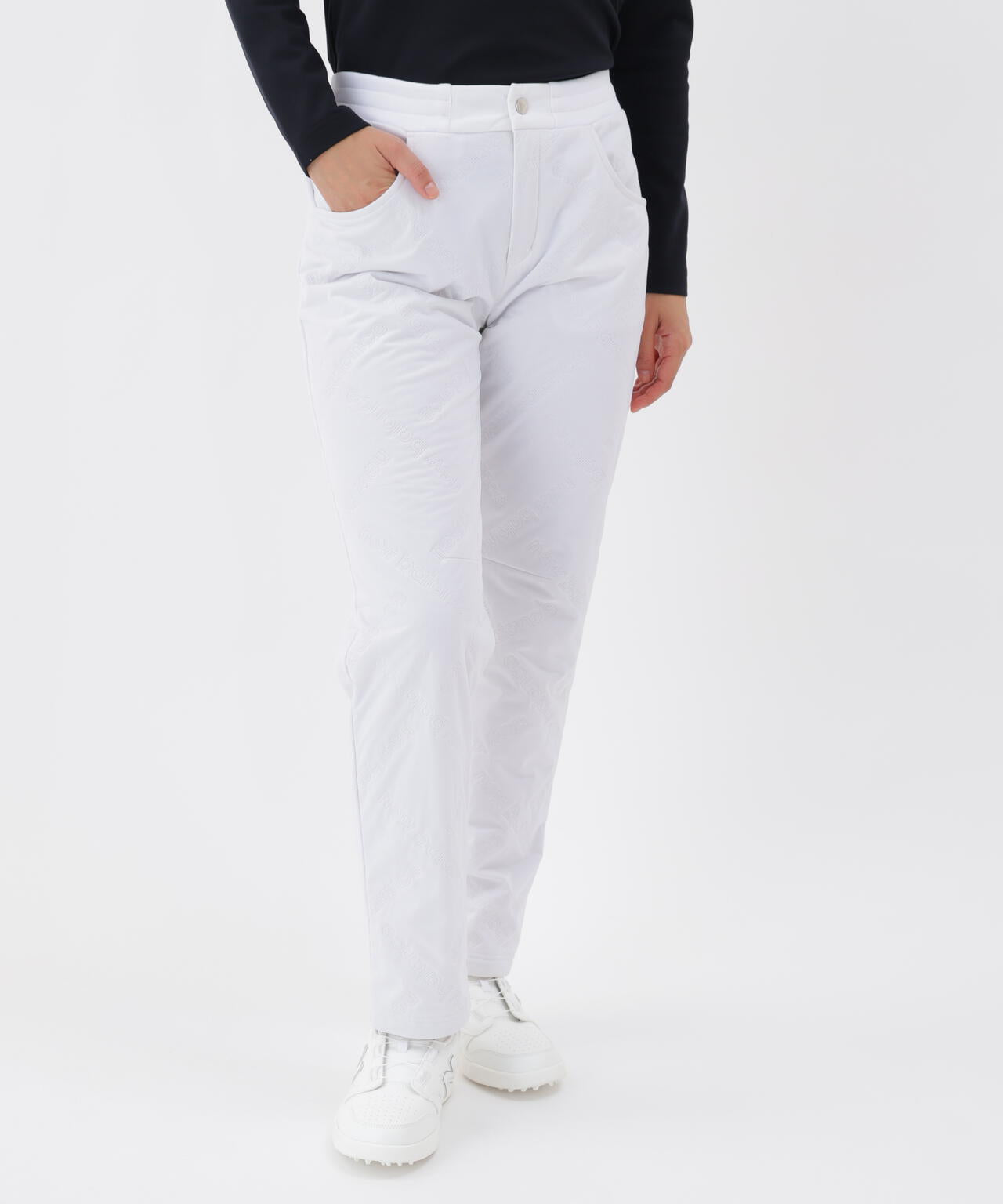 撥水 防風 保温 キルト テーパード ロングパンツ (WOMENS)