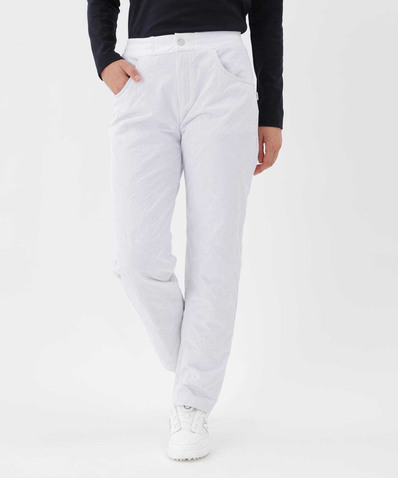 撥水 防風 保温 キルト テーパード ロングパンツ (WOMENS)