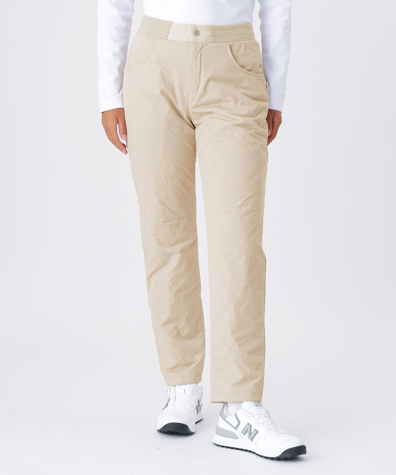 撥水 防風 保温 キルト テーパード ロングパンツ (WOMENS)