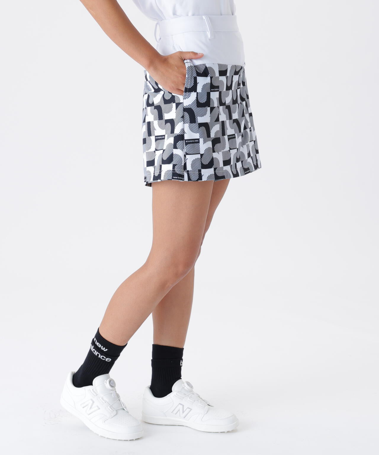 ロゴジオメトリック柄 ジャージー ラップキュロット (WOMENS)