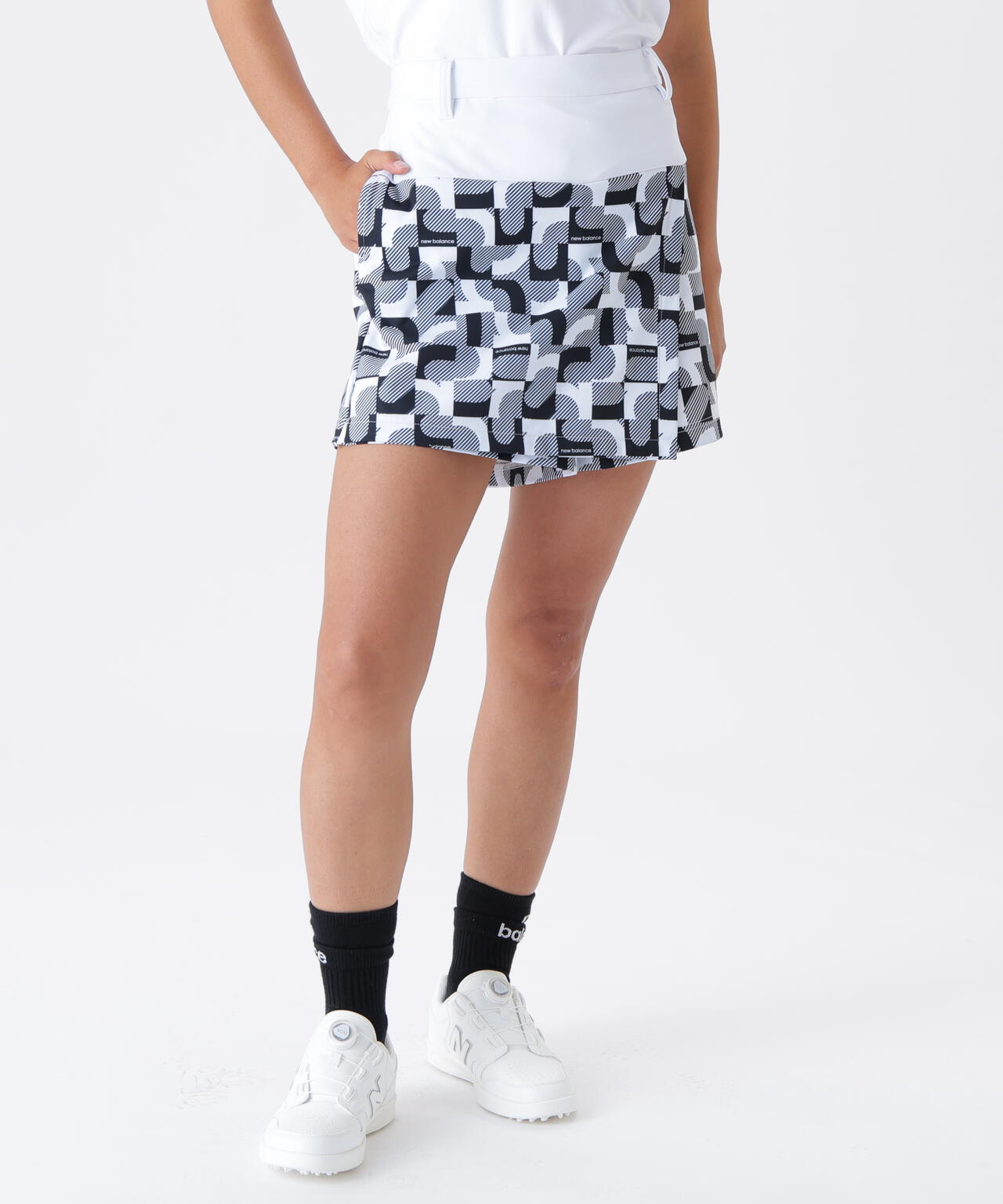 ロゴジオメトリック柄 ジャージー ラップキュロット (WOMENS)