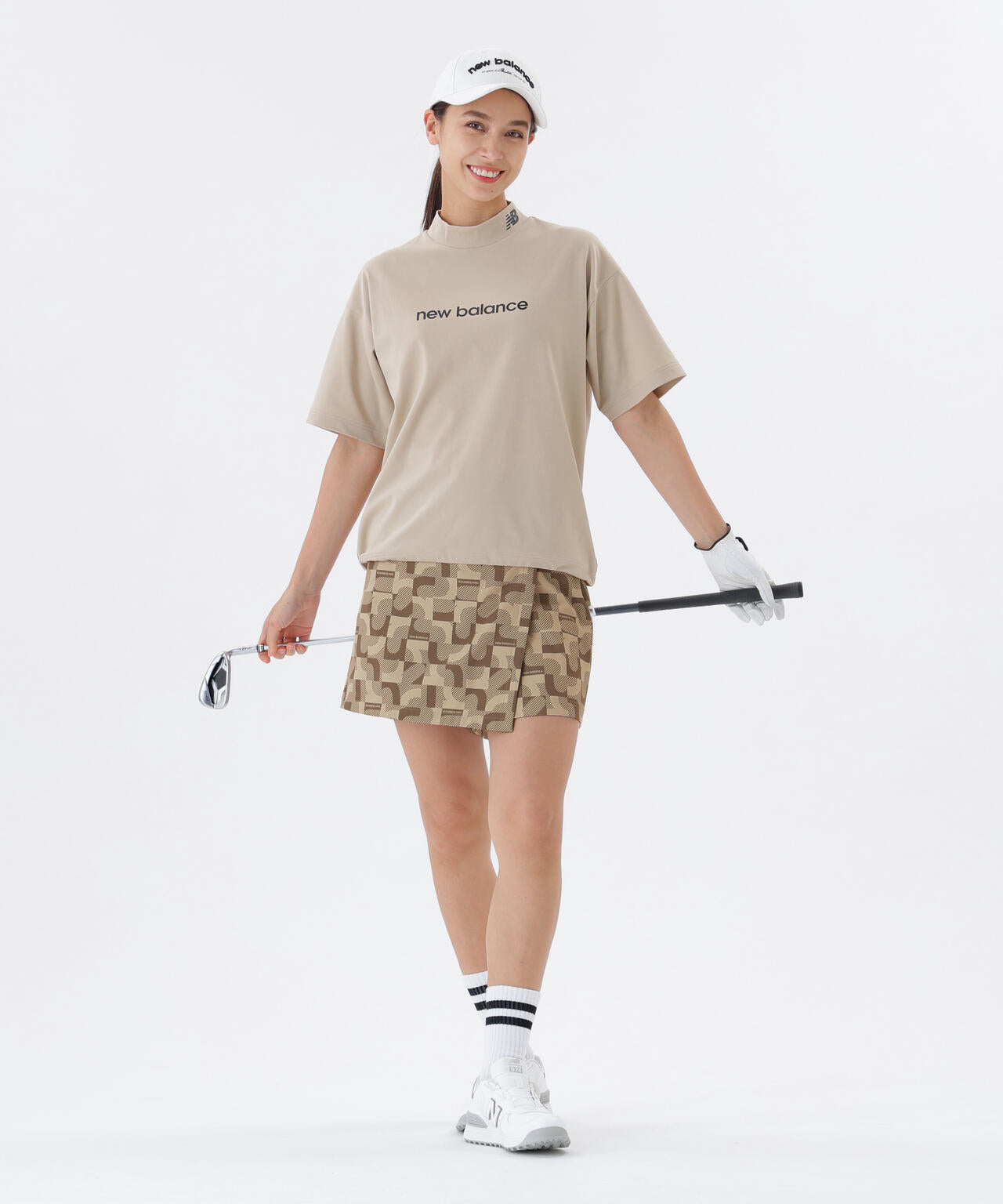 ロゴジオメトリック柄 ジャージー ラップキュロット (WOMENS)