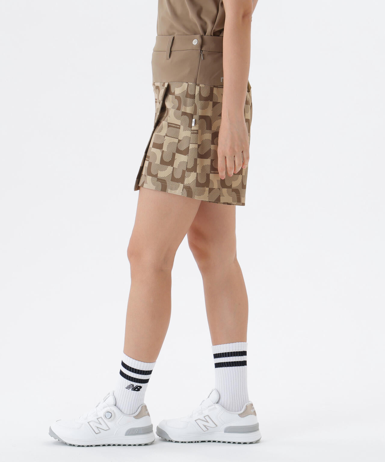 ロゴジオメトリック柄 ジャージー ラップキュロット (WOMENS)