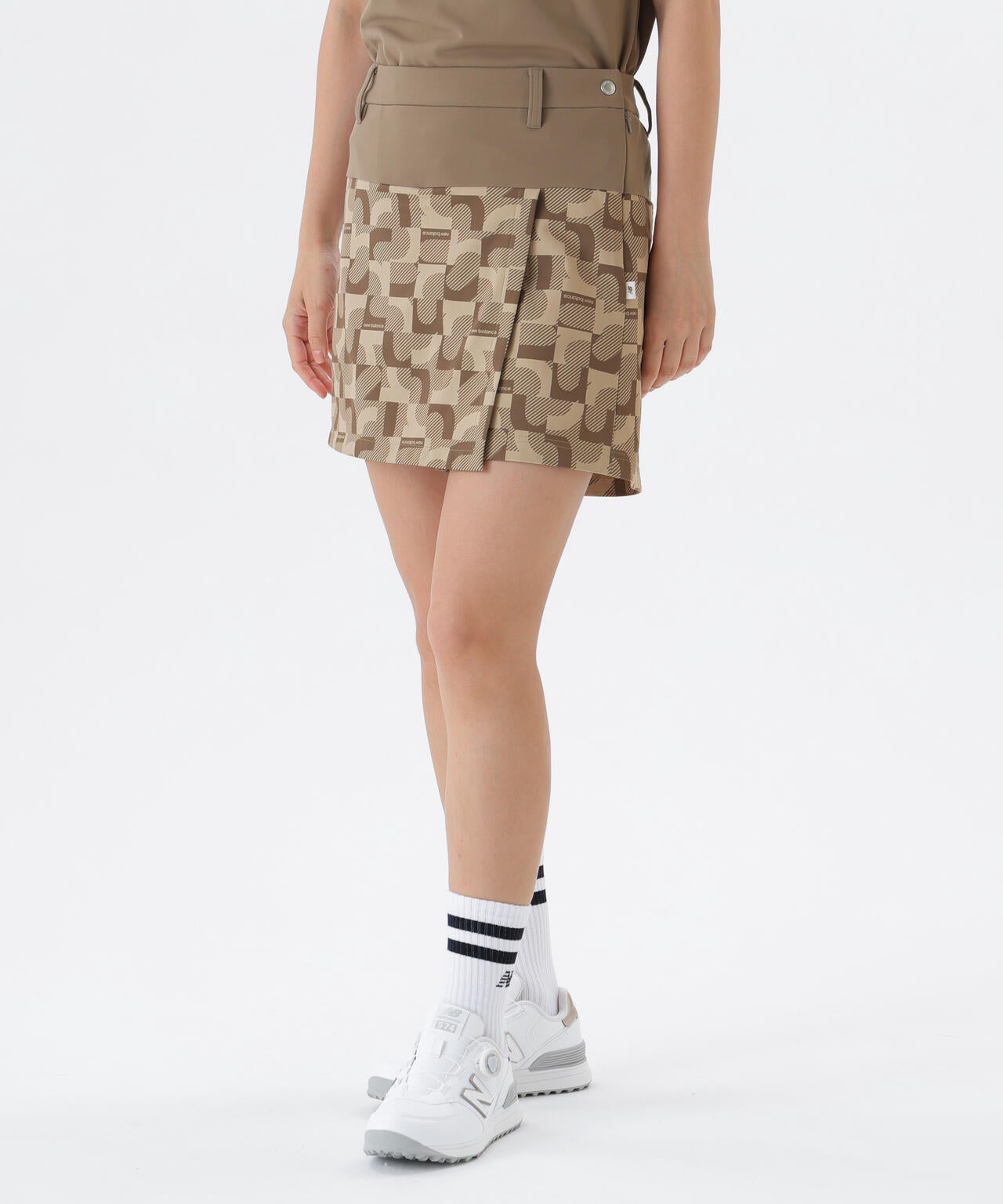 ロゴジオメトリック柄 ジャージー ラップキュロット (WOMENS)