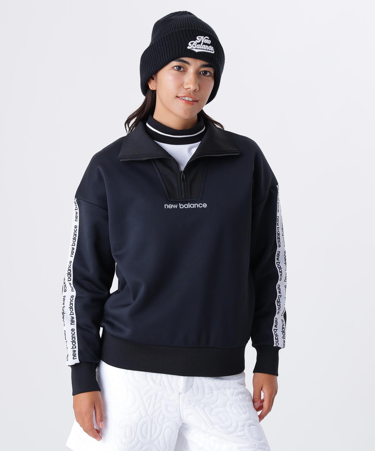 スウェット ハーフジップ プルオーバー (WOMENS)