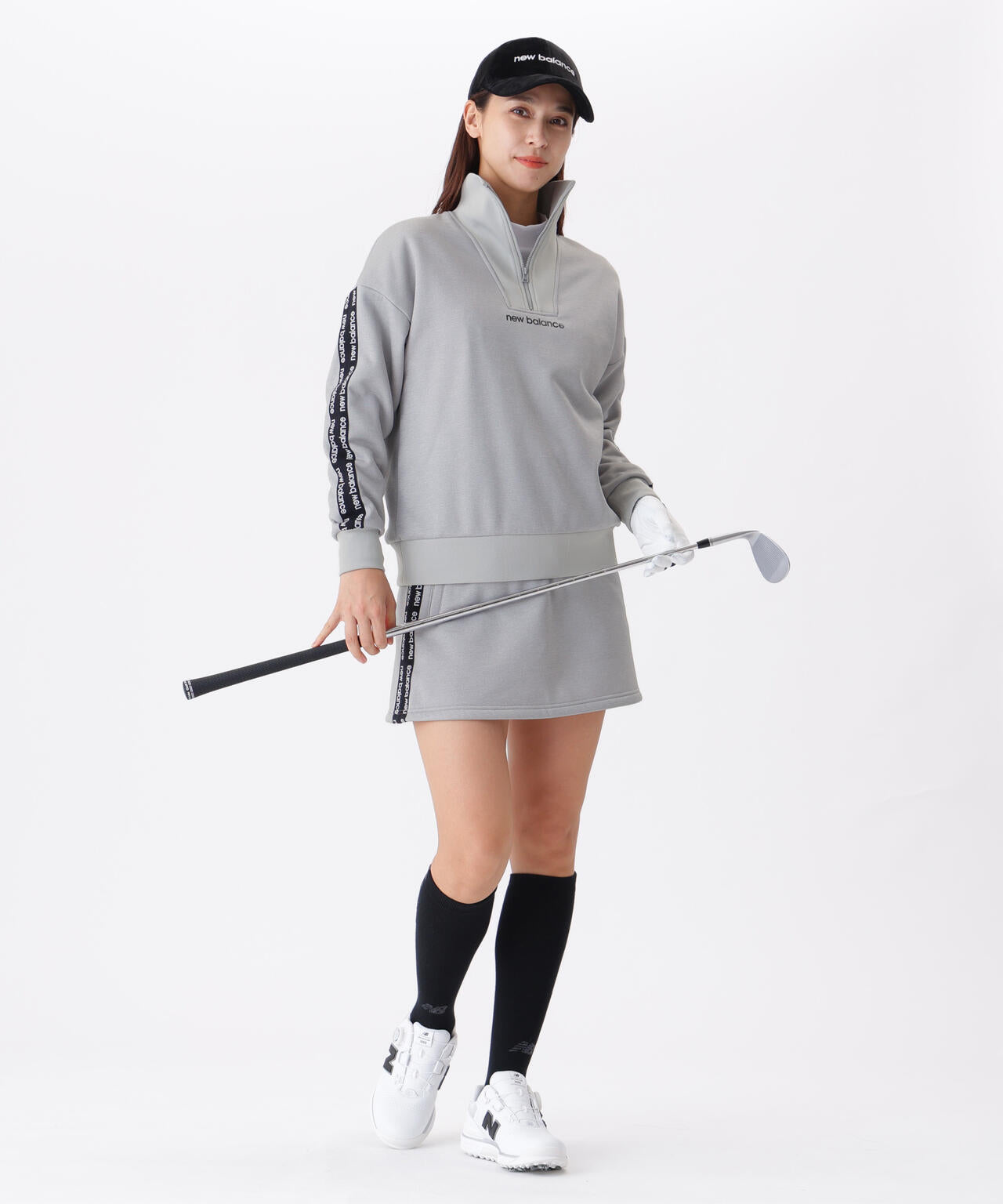 スウェット ハーフジップ プルオーバー (WOMENS)