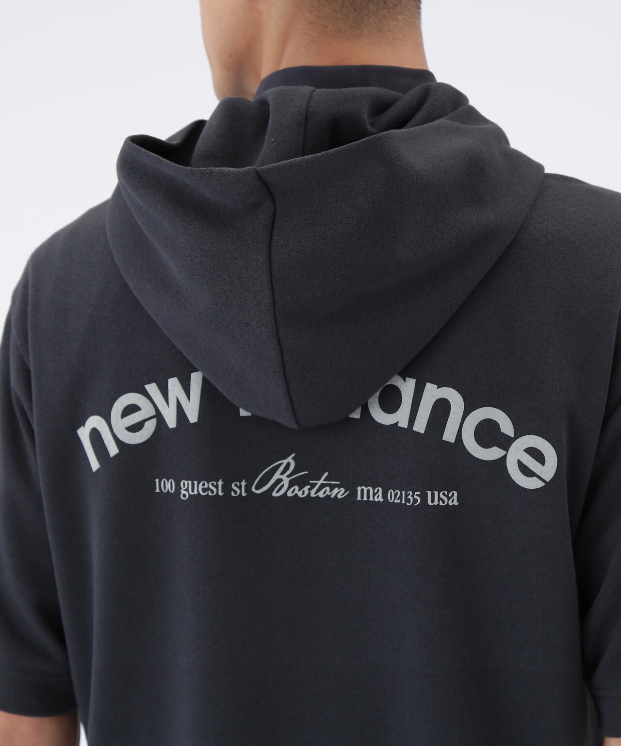 吸汗速乾性 抗ピル ストレッチ UV ハーフスリーブ スウェット プルオーバー フーディー (MENS)