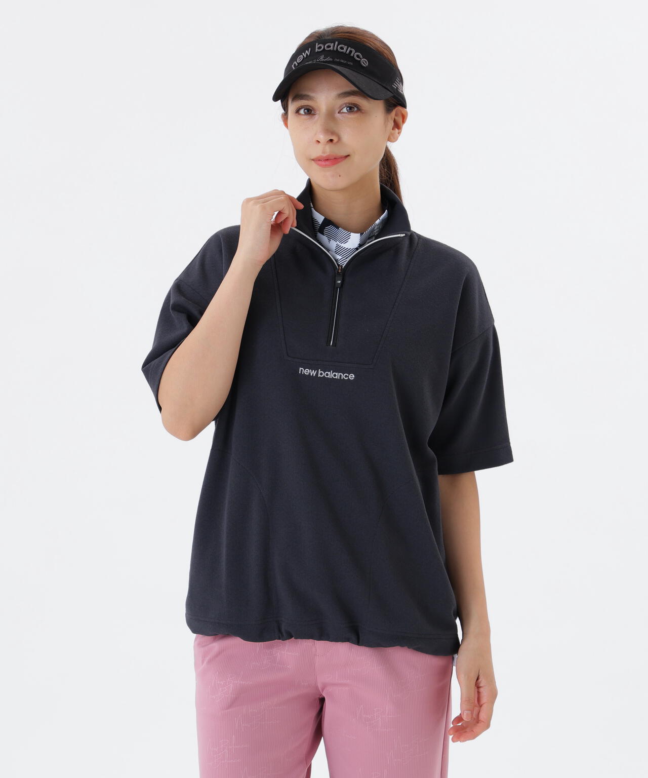 【直営店舗・公式オンライン限定】半袖 スウェット ハーフジップ プルオーバー (WOMENS)