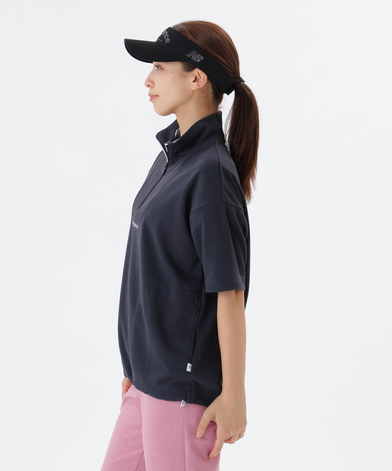 【直営店舗・公式オンライン限定】半袖 スウェット ハーフジップ プルオーバー (WOMENS)