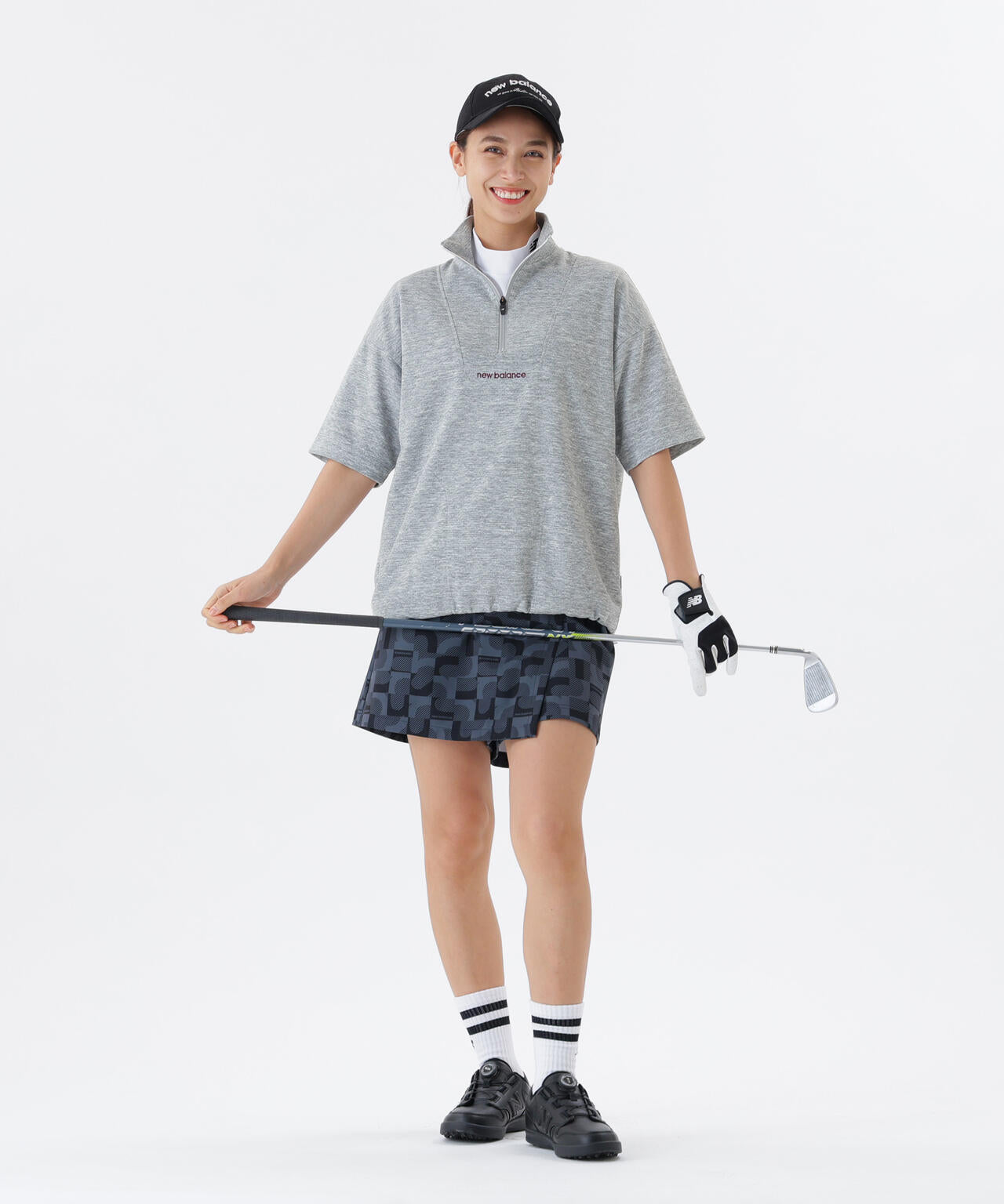 【直営店舗・公式オンライン限定】半袖 スウェット ハーフジップ プルオーバー (WOMENS)