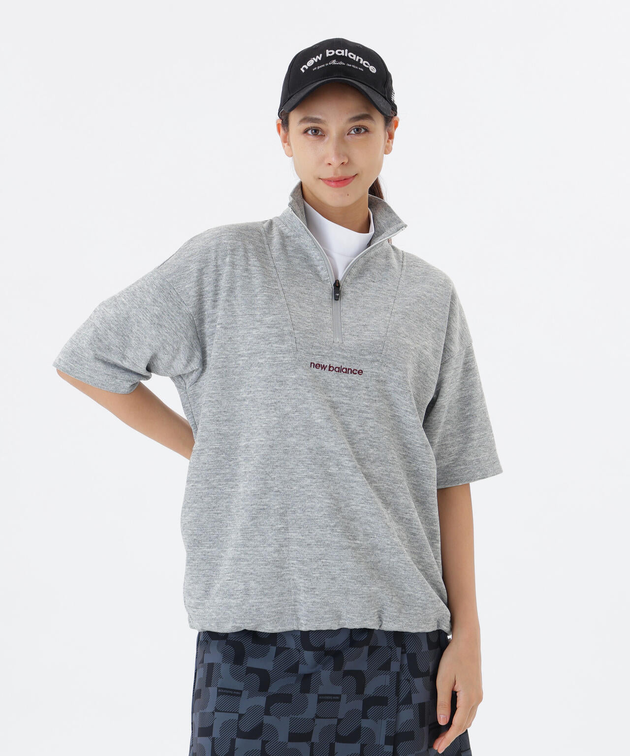 【直営店舗・公式オンライン限定】半袖 スウェット ハーフジップ プルオーバー (WOMENS)