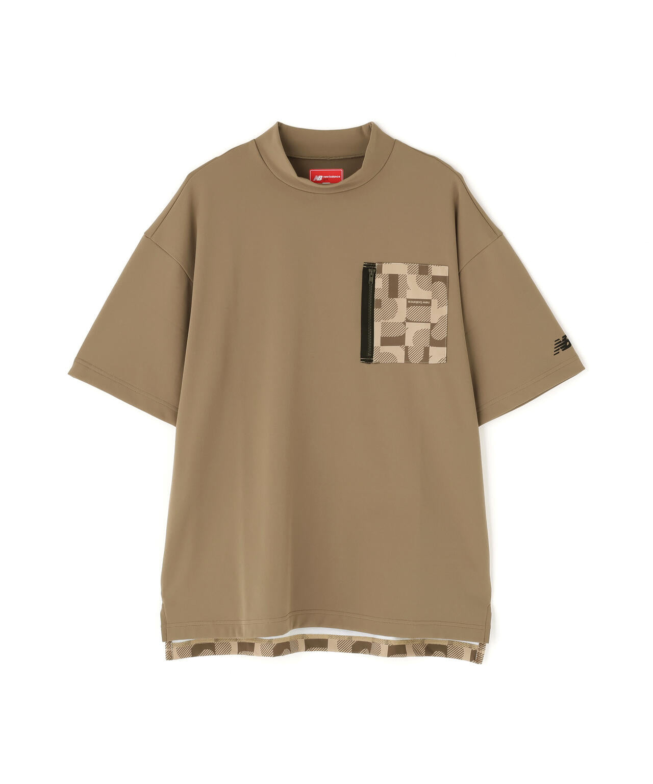 【直営店舗・公式オンライン限定】ロゴジオメトリック柄 ハーフスリーブ モックネック プルオーバー (MENS)