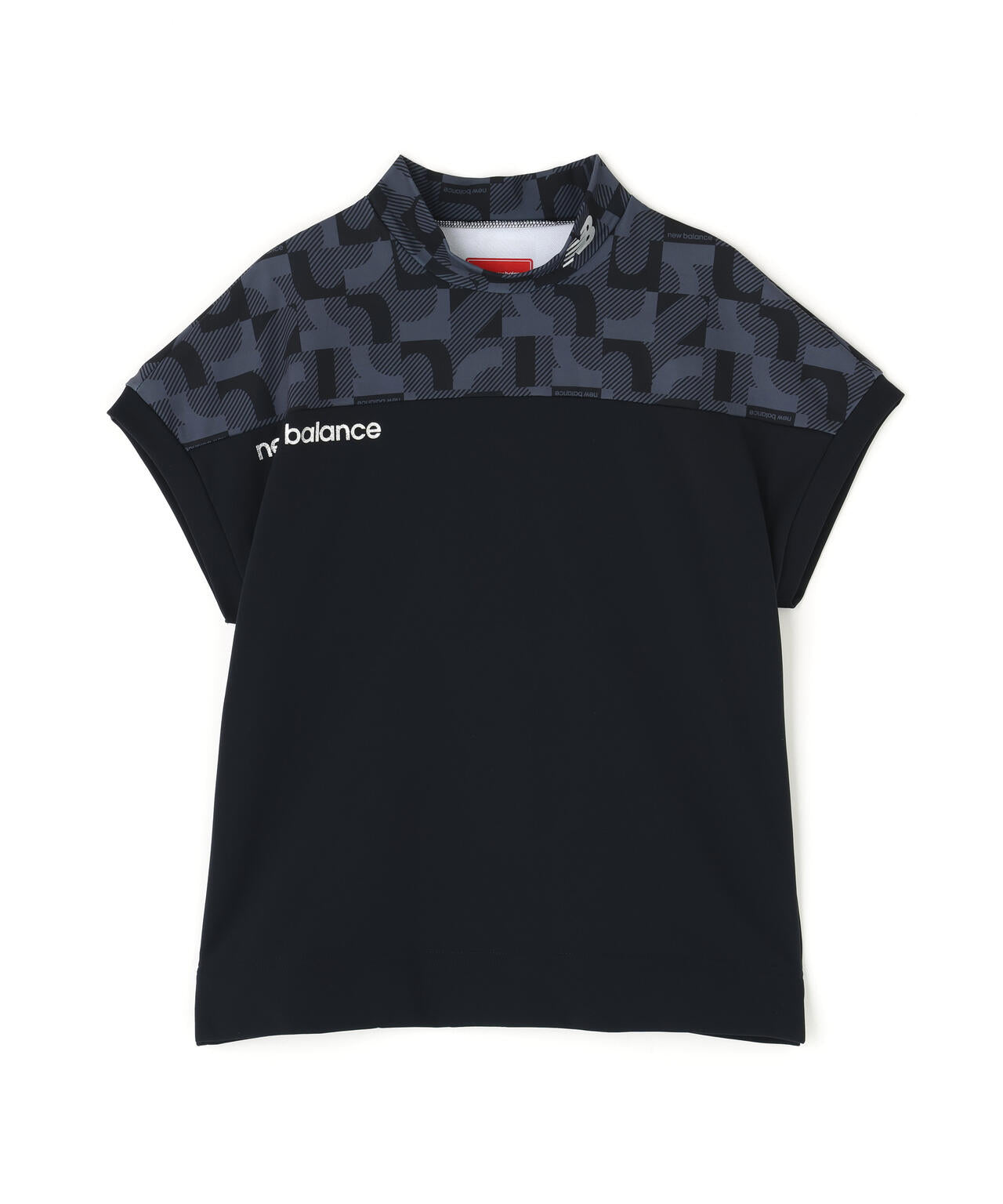 ロゴジオメトリック柄 UV フレンチスリーブ モックネック プルオーバー (WOMENS)