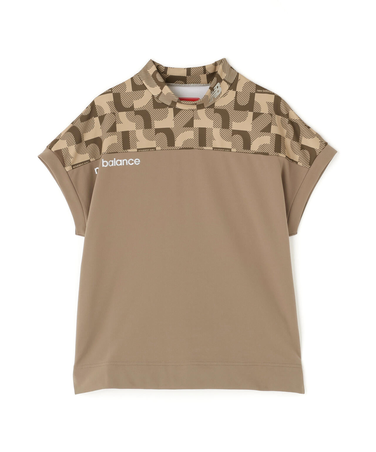 ロゴジオメトリック柄 UV フレンチスリーブ モックネック プルオーバー (WOMENS)