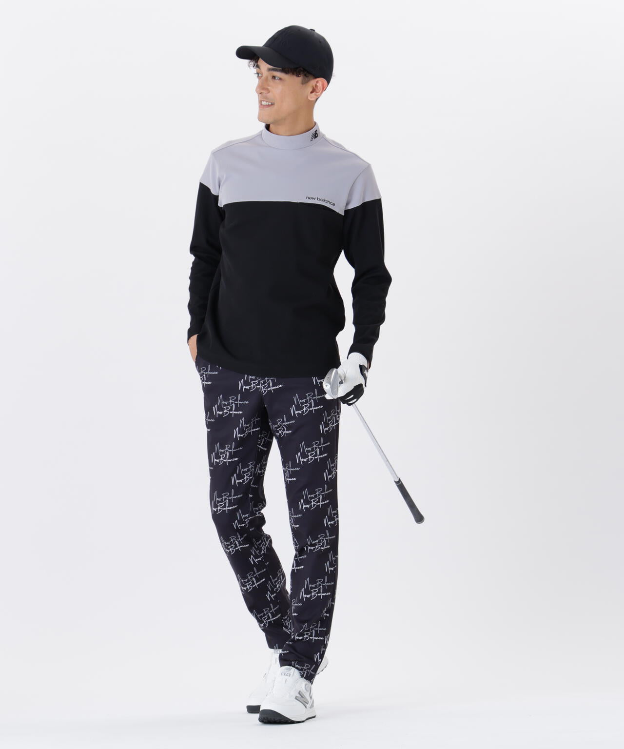 UV ストレッチ 長袖 モックネック プルオーバー (MENS)