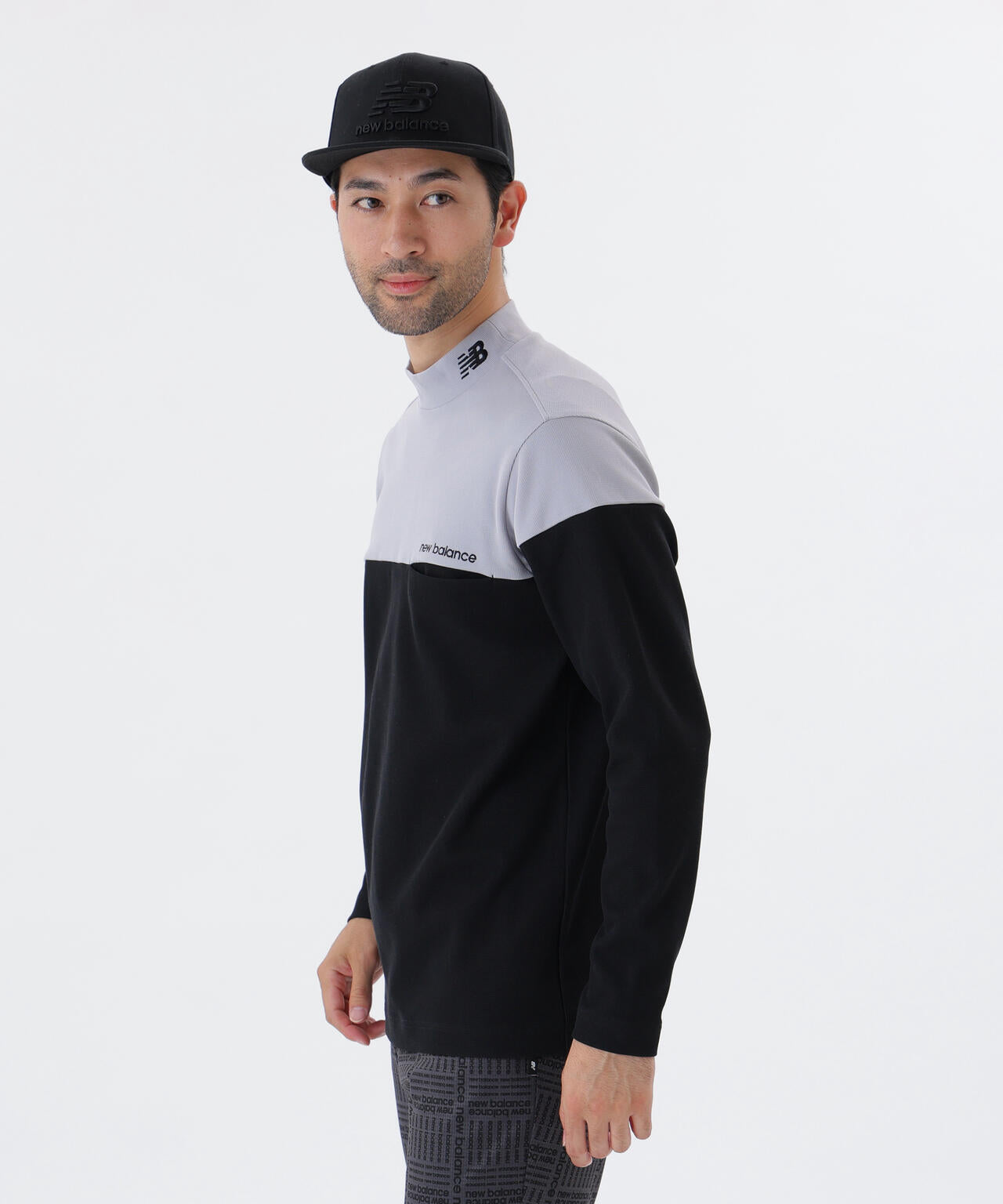 UV ストレッチ 長袖 モックネック プルオーバー (MENS)