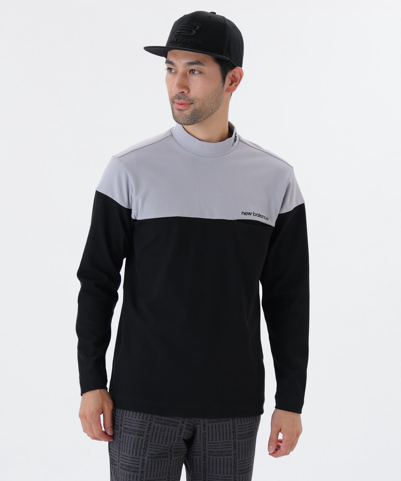 UV ストレッチ 長袖 モックネック プルオーバー (MENS)