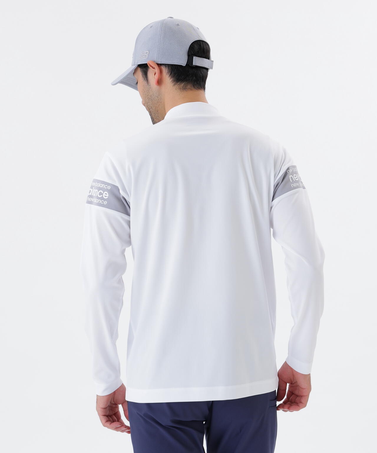 保形性 ストレッチ 長袖 モックネック プルオーバー (MENS)