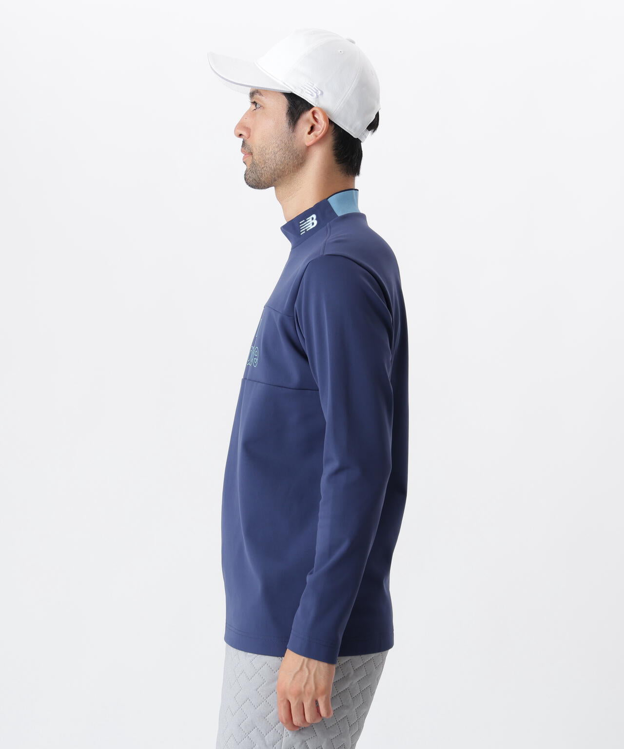 光吸収発熱 長袖 モックネック プルオーバー (MENS)